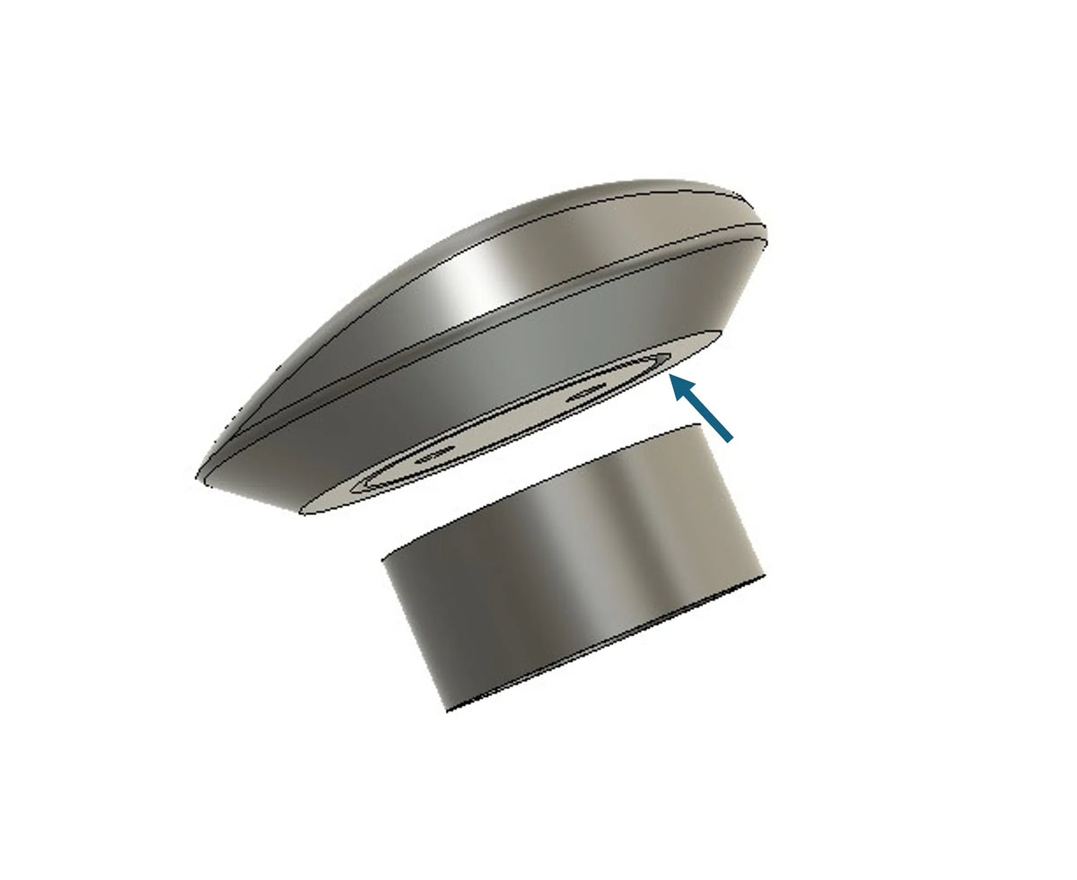 Ringe in die Auflageteile kleben