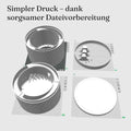 Slicer-Ansicht der Fabian-2.1-Druckdateien: Subwoofer-Gehäuse, Deckel und Boden vorbereitet auf vier Druckplatten